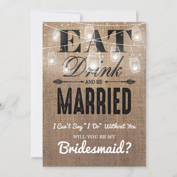Will you be my Bridesmaid? | Rustic Bridesmaid Invitations