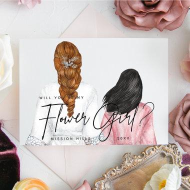 Will you be my Flower Girl? Girls in Robes Invitat