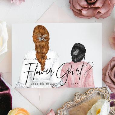 Will you be my Flower Girl? Girls in Robes Invitat Invitations