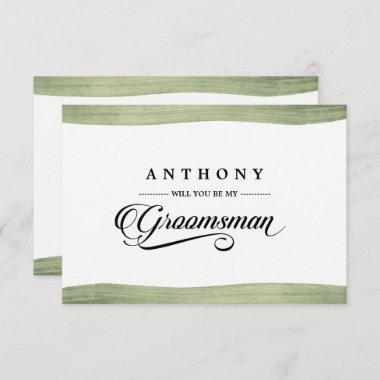 Will You be my Groomsman? Watercolor Invitations