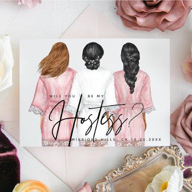 Will You Be My Hostess? Girls in Robes Invitations