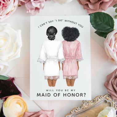Will You Be My Maid of Honor? Girls in Robes Invitations