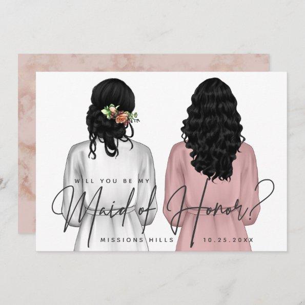 Will You Be My Maid of Honor? Girls in Robes V2 In Invitations