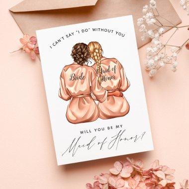 Will You Be My Maid of Honor? Girls In Silk Robes