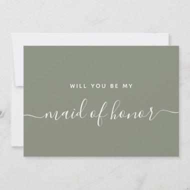 Will You Be My Maid Of Honor Proposal Bridal Party Invitations