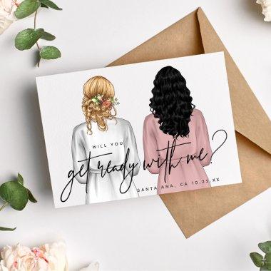 Will You Get Ready With Me? Girls in Robes Invitations