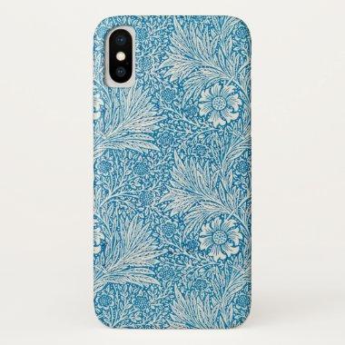 William Morris Marigold Blue & White Pattern iPhone X Case