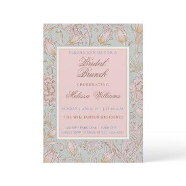 William Morris Pink Wild Tulips Blue Bridal Brunch