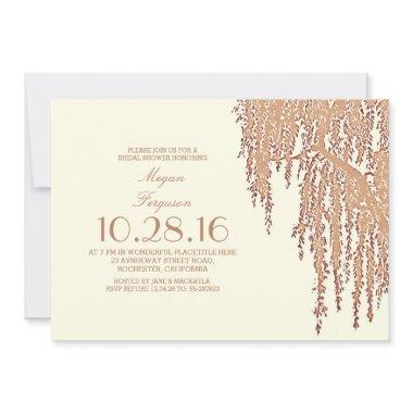 Willow tree elegant outdoor bridal shower Invitations