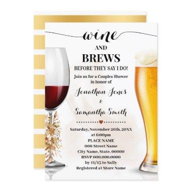 Wine and Brews Fall Eucalyptus Wedding Shower
