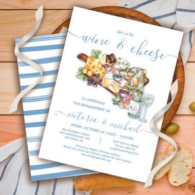 Wine and Cheese Charcuterie Board Engagement party Invitations