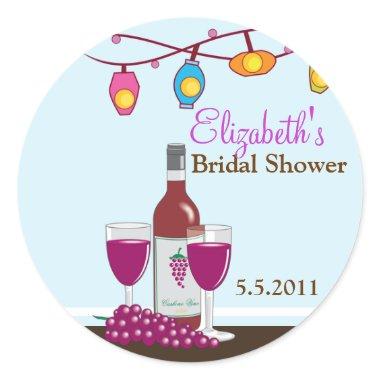 Wine and Cheese Customizable Favor Stickers