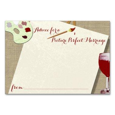 Wine and Paint Shower Advice Cards