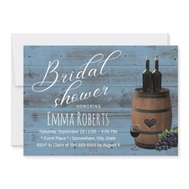 Wine Barrel Rustic Dusty Blue Barn