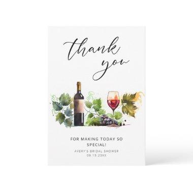 Wine  Themed Thank You