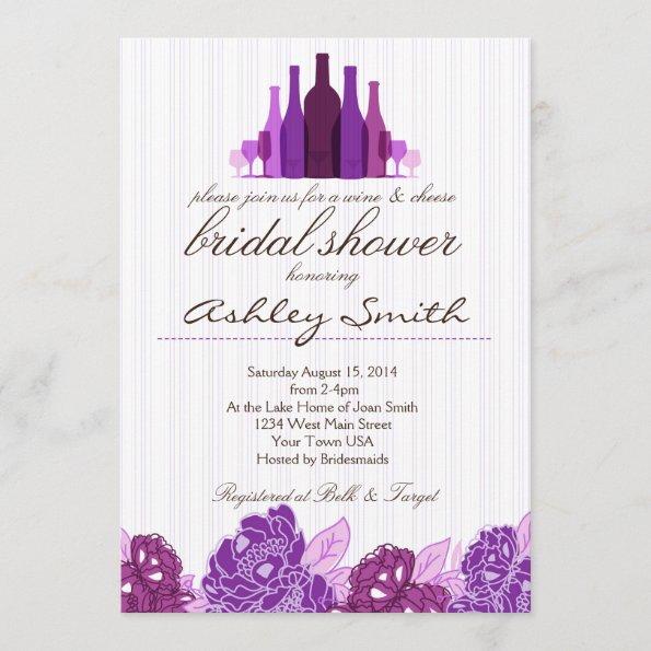 Wine & Cheese Bridal Shower Invitations