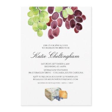 Wine & Cheese Bridal Shower Invitations