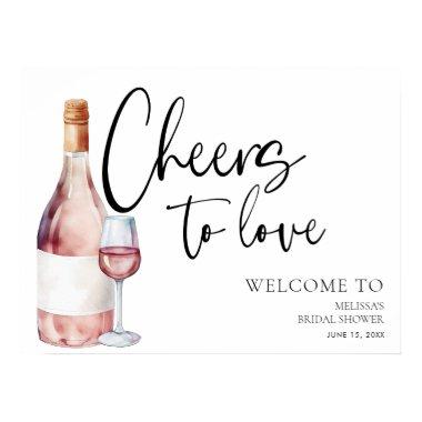 Wine Cocktail Bridal Shower Welcome Sign