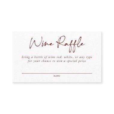 Wine Raffle Enclosure Invitations