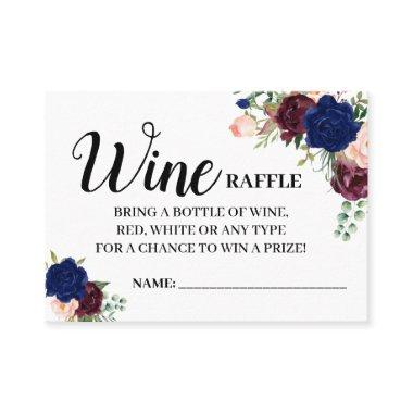 Wine raffle ticket english spanish shower