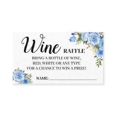 Wine raffle ticket english spanish shower