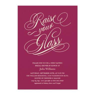 Wine Red "Raise Your Glass" Shower