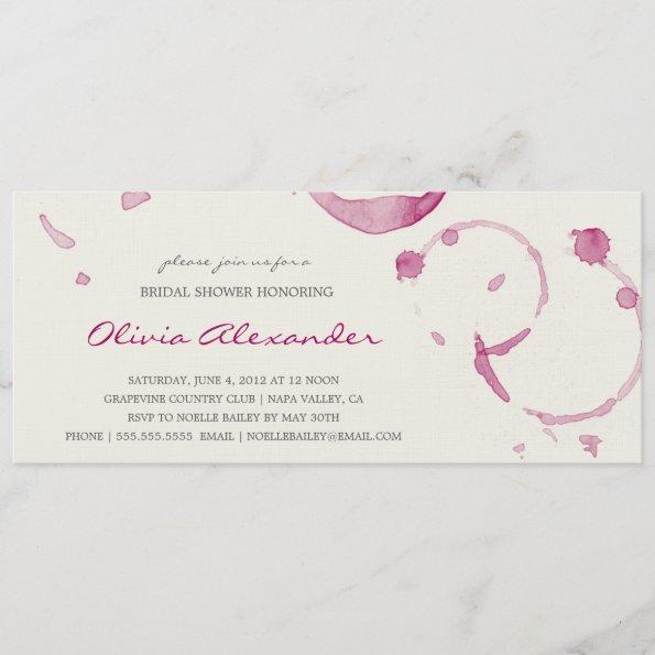 WINE STAINS | BRIDAL SHOWER Invitations