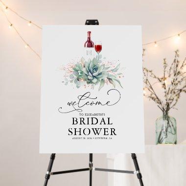 Wine Succulents Greenery  Welcome Foam Board
