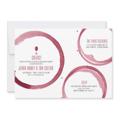 Wine Tasting Bridal Shower Invitations Red