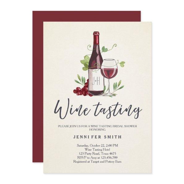 Wine Tasting  invite Rustic Winery