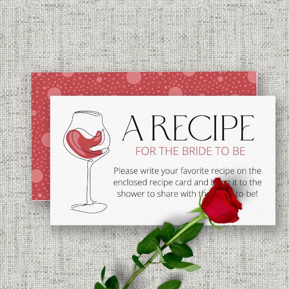 Wine Tasting  Recipe for the bride Enclosure