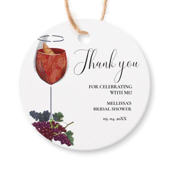 WIne Tasting  Thank you Favor Tags