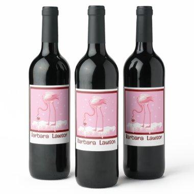 Wine Tasting Flamingo Wine Label