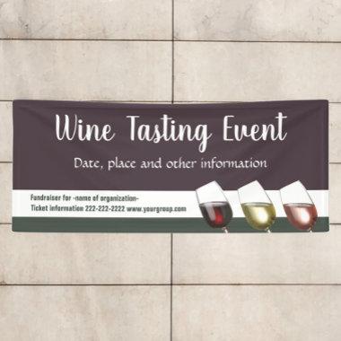 Wine tasting or wine event banner