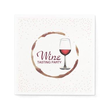 Wine Tasting Party Classy Wine Glass Stain Napkins