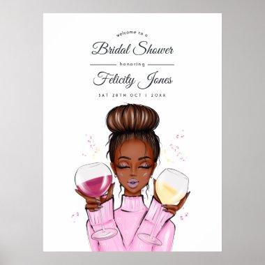Wine themed Bridal Shower Welcome Poster