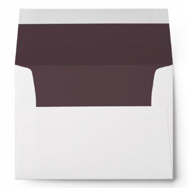 Wine Wedding Elegant Modern Return Address Envelope