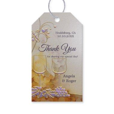 Wine Wedding Favor Thank You or Bridal Shower Gift Tags