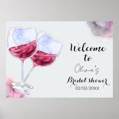 Winery bridal shower poster