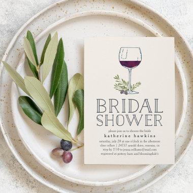 Winery or Wine Tasting Bridal Shower Invitations
