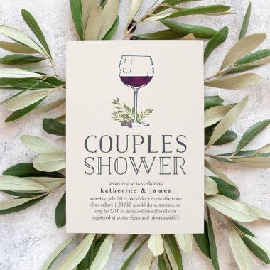 Winery or Wine Tasting Couples Shower Invitations