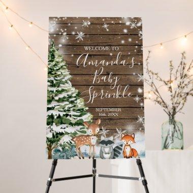 Winter Animals Wood Snowflakes Baby Spinkle Foam Board