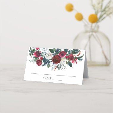 Winter Bloom Floral Bridal Shower Place Invitations