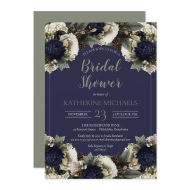 Winter Botanical Blue | Winter White