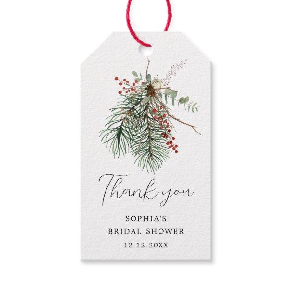Winter Botanical Bouquet Gift Tags