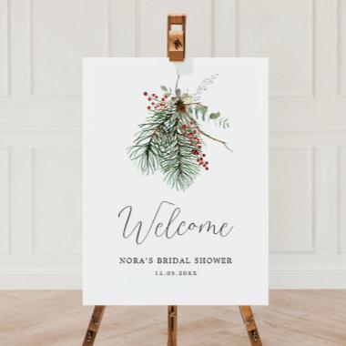 Winter Botanical Welcome Sign