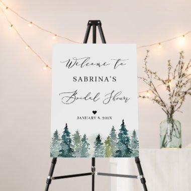 Winter  Chic Forest Pine Tree Welcome Foam Board