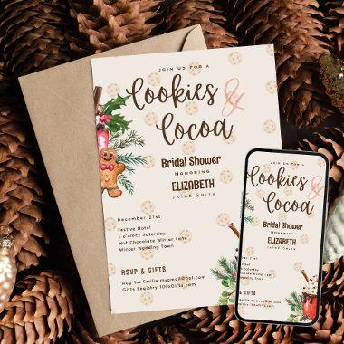 Winter Bridal Shower Cookies and Cocoa by LeahG Invitations
