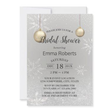 Winter  Elegant Silver Snowflakes