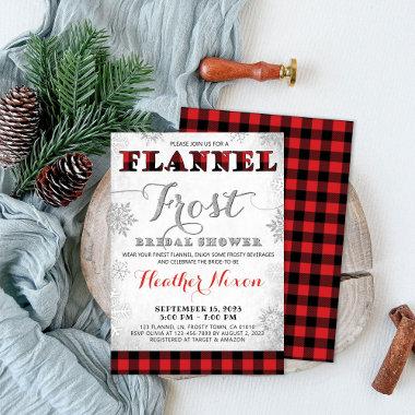Winter Bridal Shower Invitations Flannel and Frost